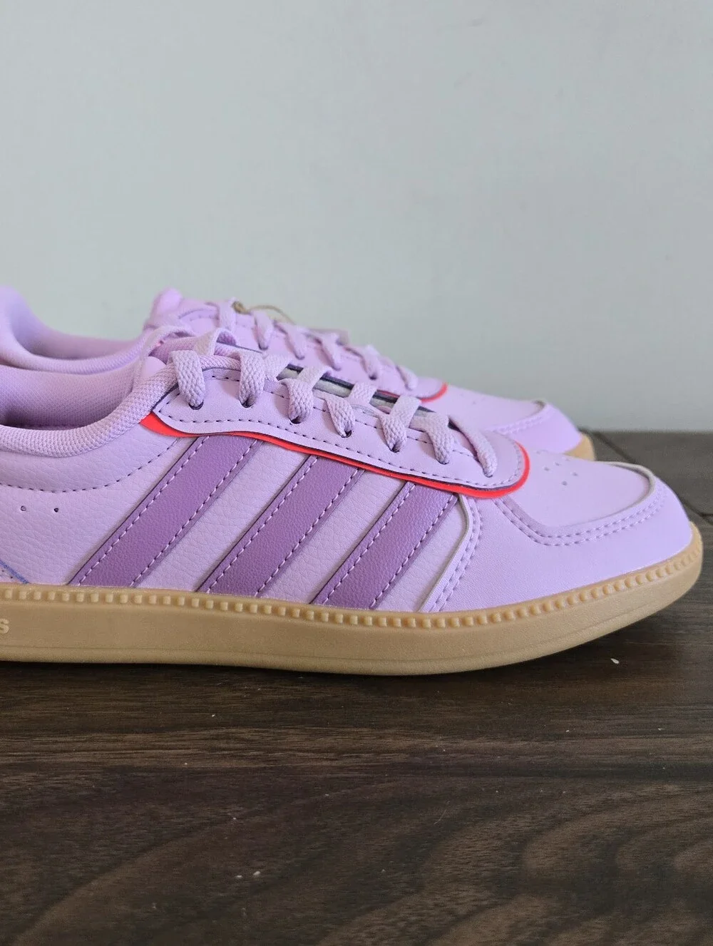 Adidas Breaknet Sleek Shoes Kids Size 5 Lilac Purple Gum JQ3057